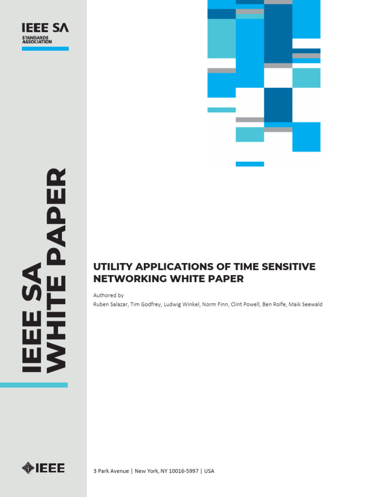 Ieee - Utility Applications of Time Sensitive Networks | PDF | Computer ...