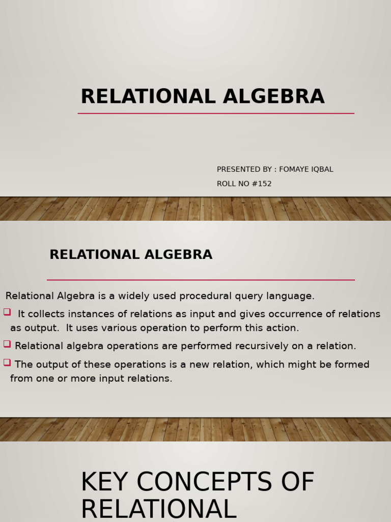 Understanding Relational Algebra Basics | PDF