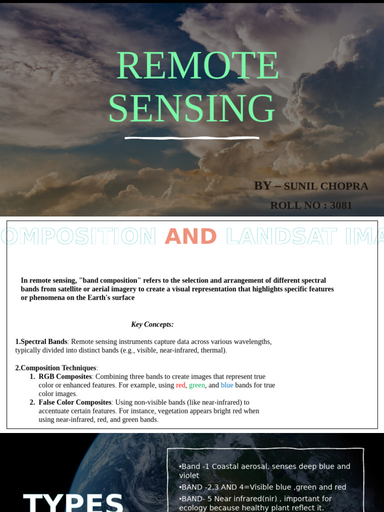 Remote Sensing Techniques and Applications | PDF | Remote Sensing ...