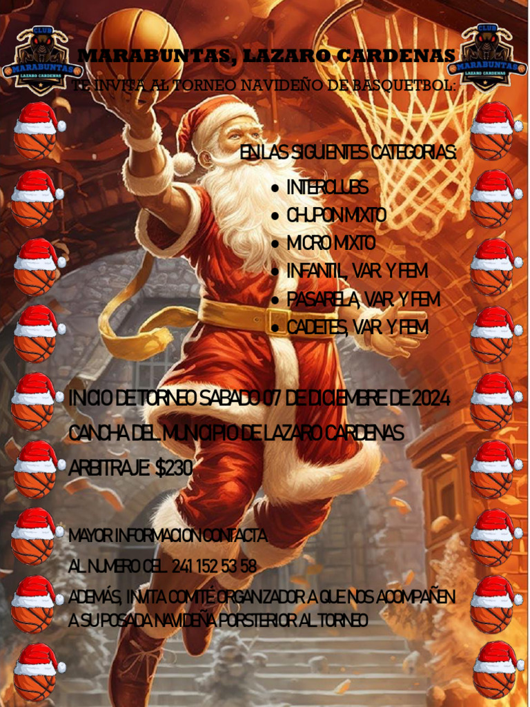 Torneo Navideño de Básquetbol 2024 | PDF