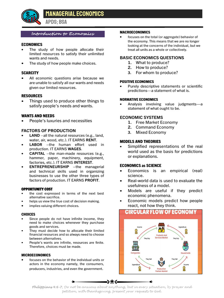 Managerial Economics Fundamentals Guide | PDF | Economics | Profit ...