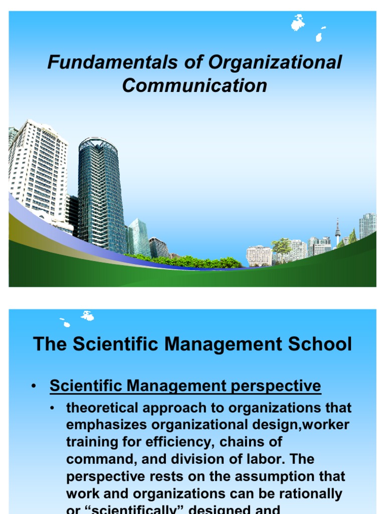 FUNDAMENTALS OF ORGANIZATIONAL COMMUNICATION PDF intelligence overview
