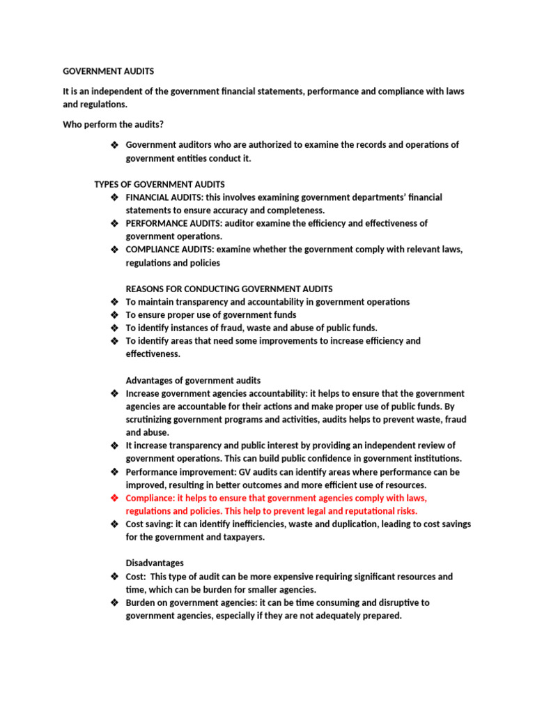 Understanding Government Audits Explained | PDF | Audit | Regulatory ...