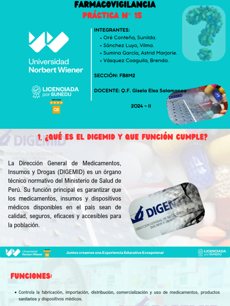 Integrantes y Funciones de DIGEMID | PDF | Dispositivo médico ...