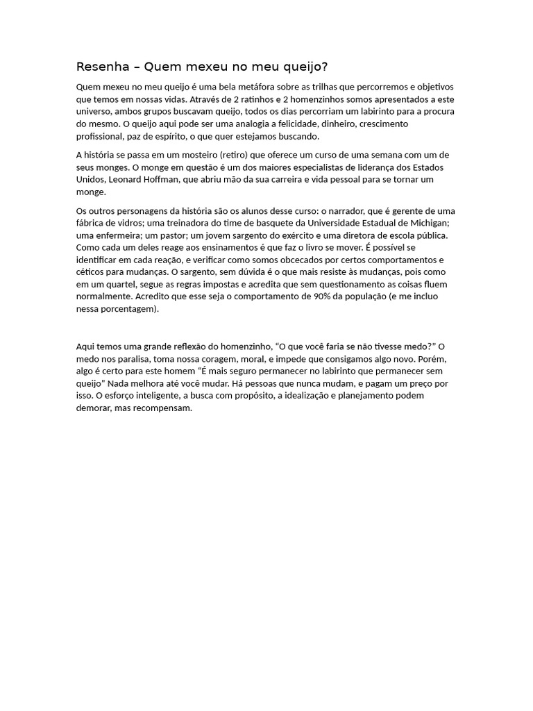 Metáfora da Mudança em 