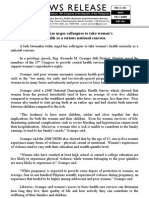 February23.2012 - B Lawmaker Urges Colleagues To Take Women's Health As A Serious National Concern