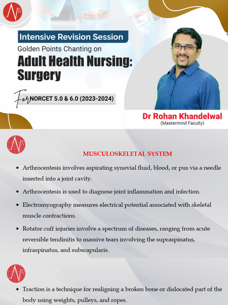MSN Surgery Golden Points-1 - 240910 - 195346 Norcet | PDF ...