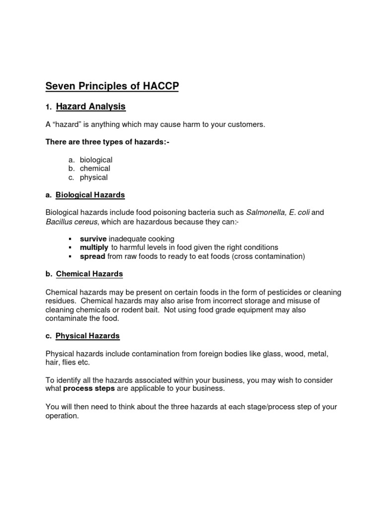 Seven Principles Of Haccp Pdf