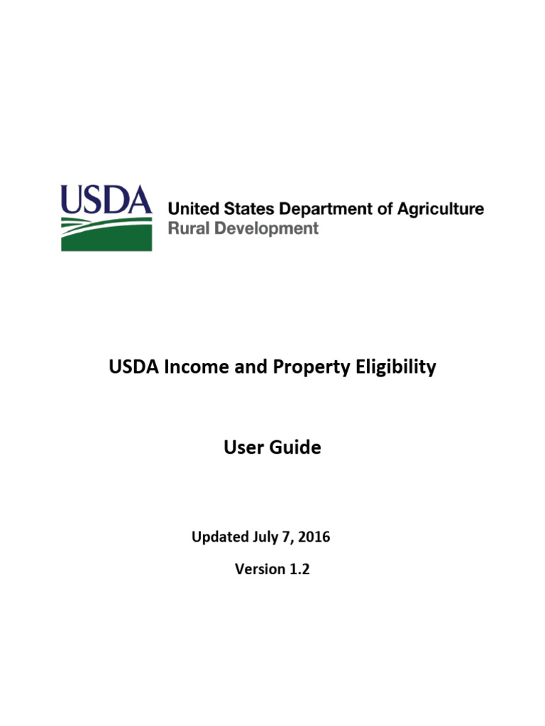 Eligibility User Guide | PDF | United States Department Of Agriculture ...