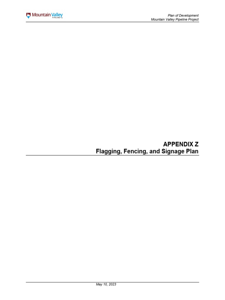 Appendix Z Flagging Plan 10 May 2023 | PDF