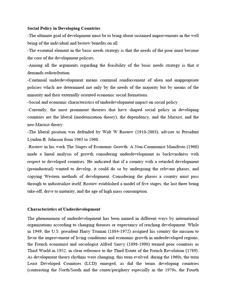 Social Policy Theories in Developing Nations | PDF | Poverty | Poverty ...