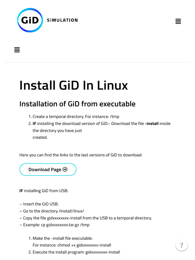 Install GiD in Linux - GiD SIMULATION | PDF | Utility Software ...