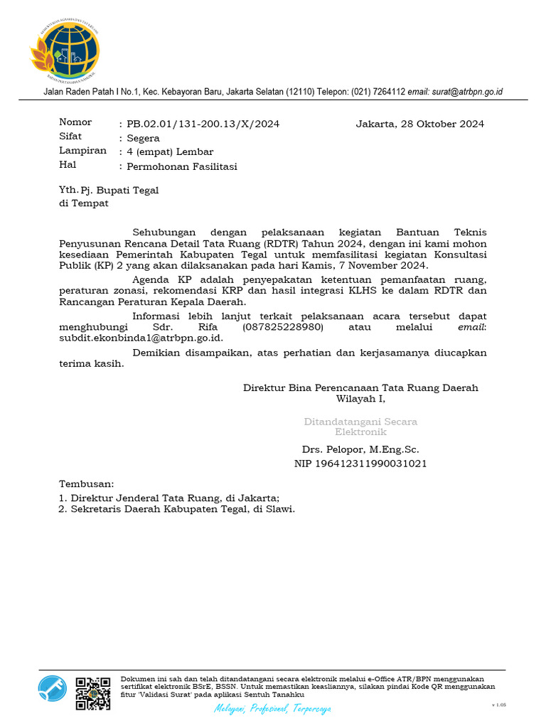Fasilitasi Konsultasi Publik RDTR Tegal | PDF
