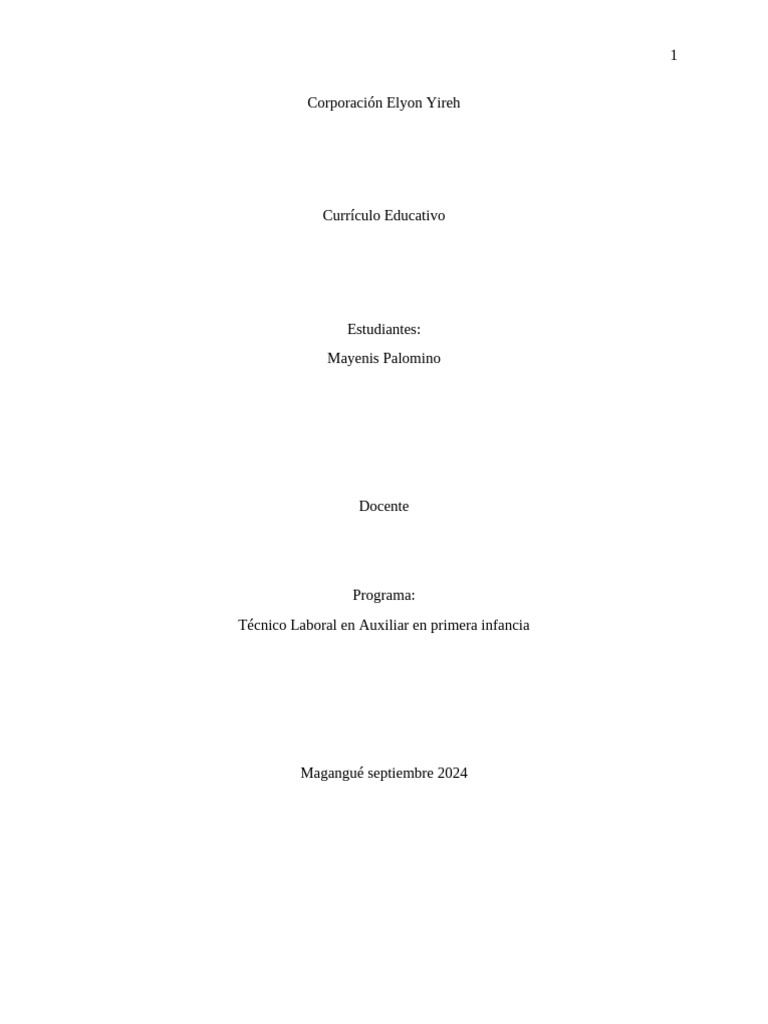 TRABAJO | PDF | Educación de la primera infancia | Aprendizaje