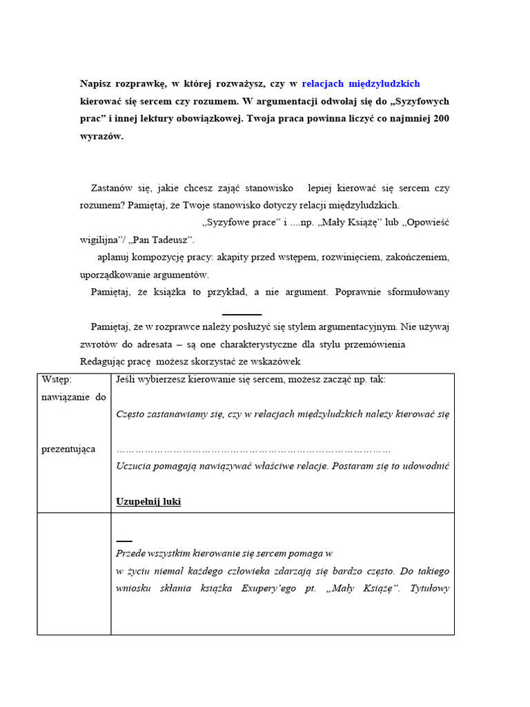 Material Do Rozprawki 1 | PDF