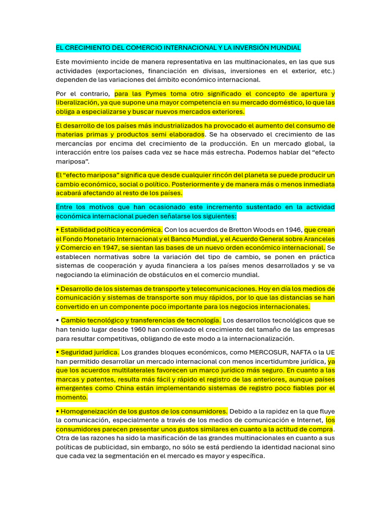 Crecimiento del Comercio Internacional | PDF | Mercado (economía) | El ...