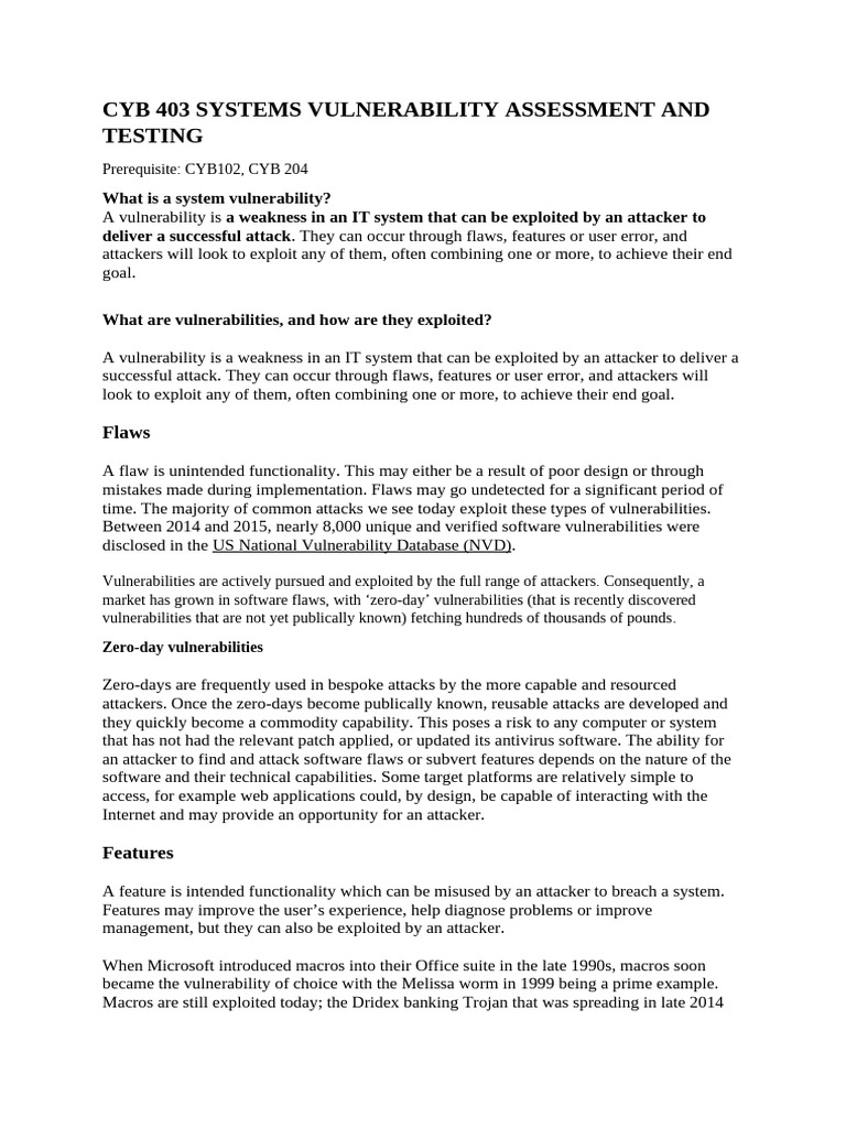 Systems Vulnerability Assessment Guide | PDF | Password | Penetration Test
