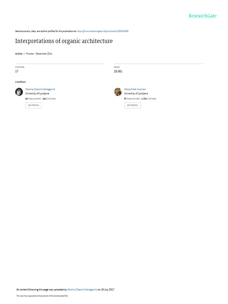 Interpretations of Organic Architecture | PDF | Geometry | Shape