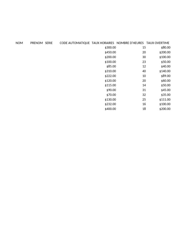 Projet excel 2 pdf