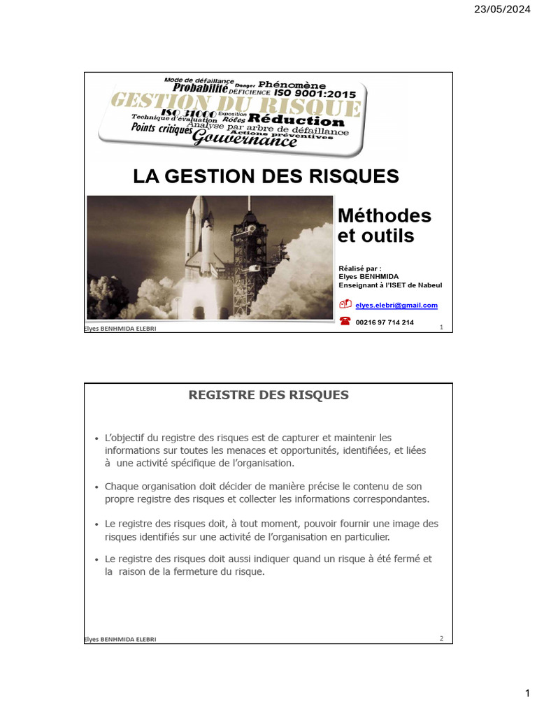 Gestion des Risques selon ISO 31000 | PDF | Risque | Gestion des risques