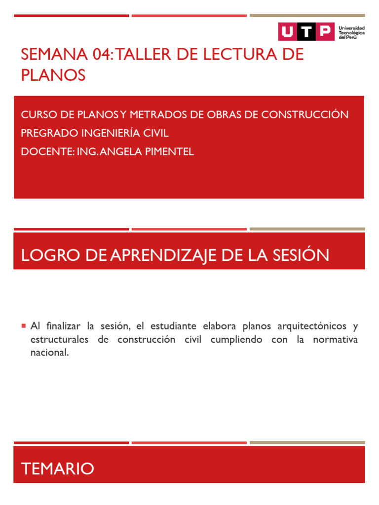 Taller de Lectura de Planos en Ingeniería Civil | PDF