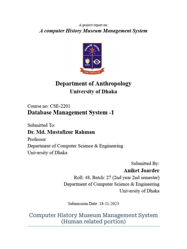 Computer History Museum Management System | PDF | Integer (Computer ...