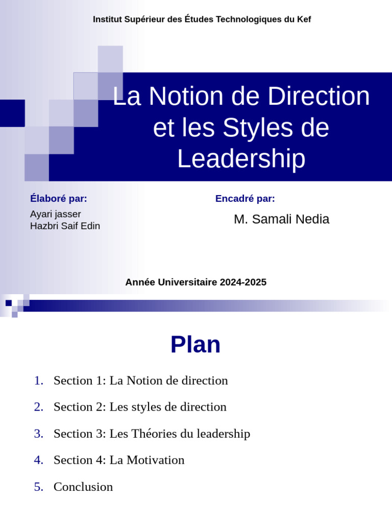 Styles de Direction et Leadership | PDF