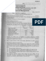 Fianacial Management Vtu Question Papers-July-06