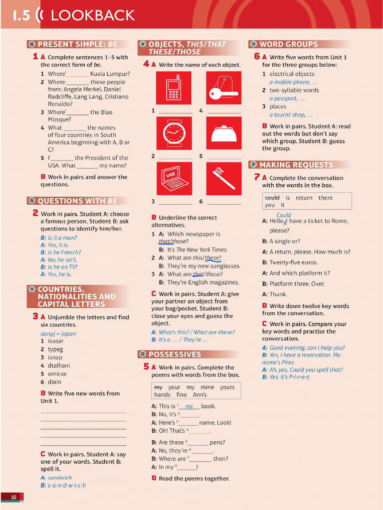 Unit 1 Review Student Book.1 | PDF