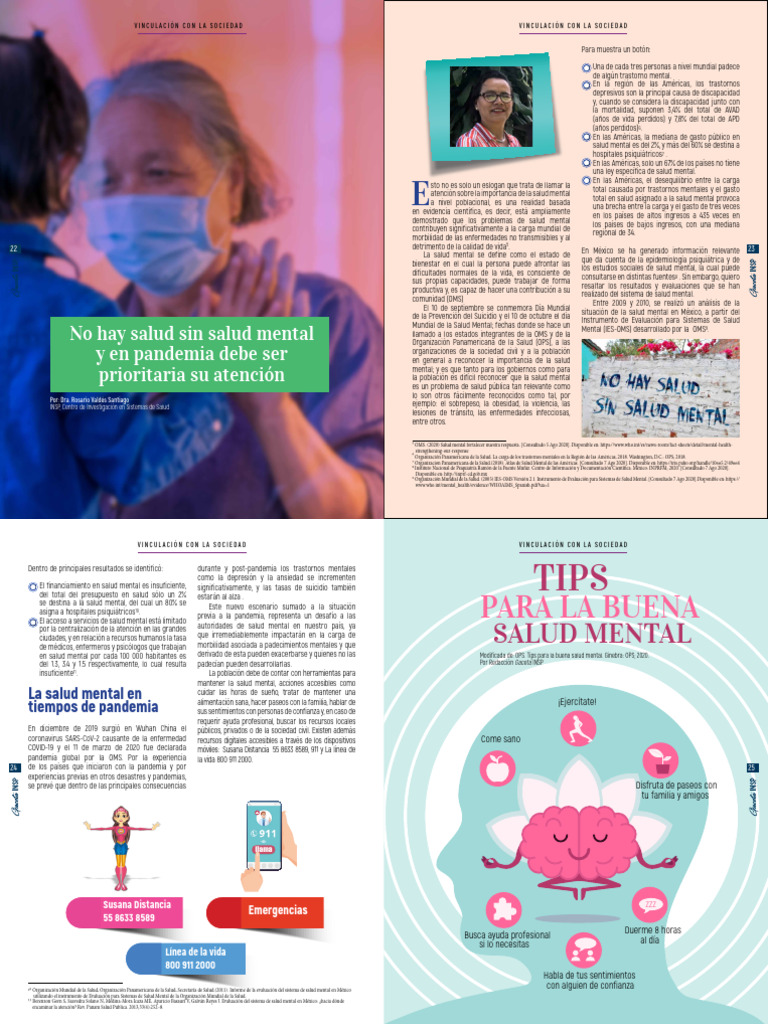 Salud Mental: Prioridad en Pandemia | PDF | Salud mental | Organización ...