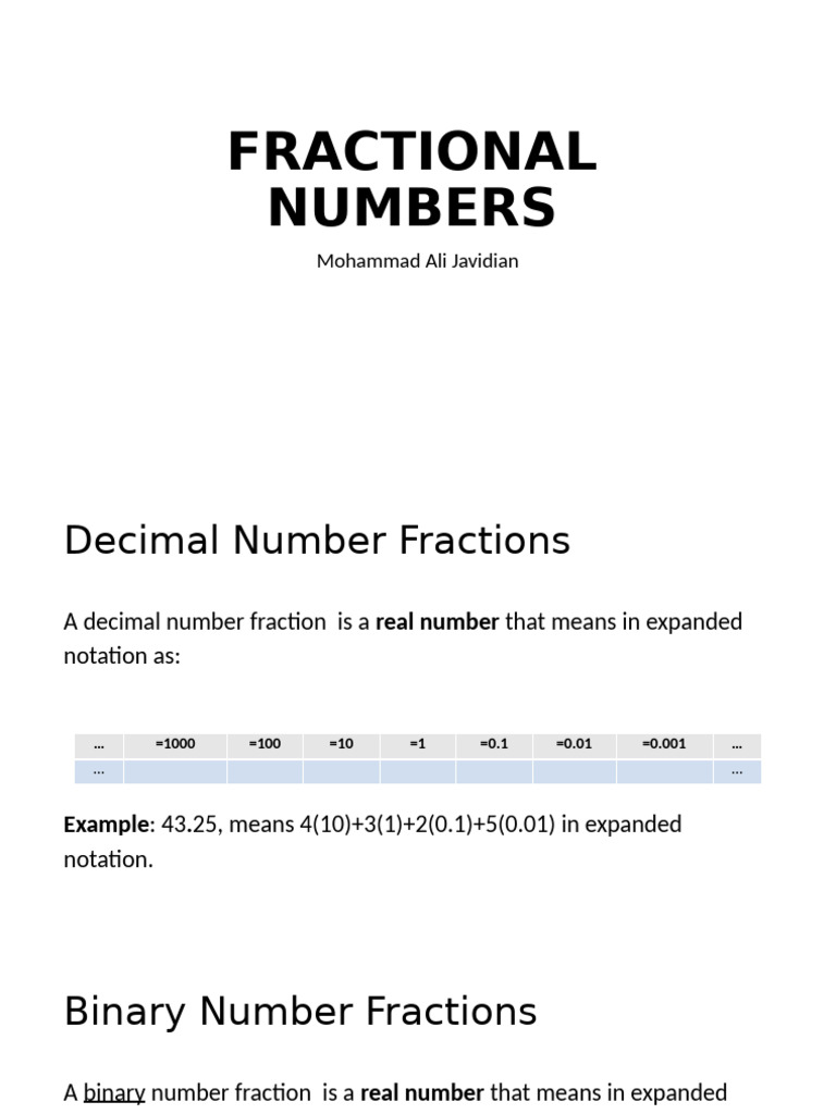 Understanding Fractional Number Systems | PDF | Decimal | Multiplication