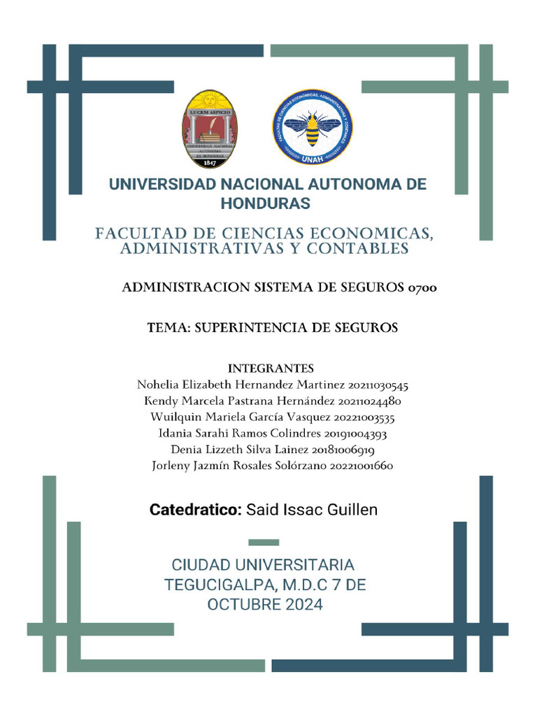 Superintendencia de Seguros en Honduras | PDF | Seguro | Reaseguro