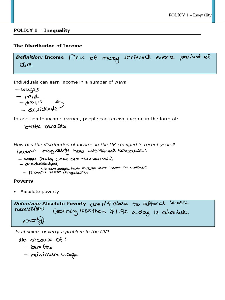 Understanding Income Inequality in the UK | PDF | Income Distribution ...