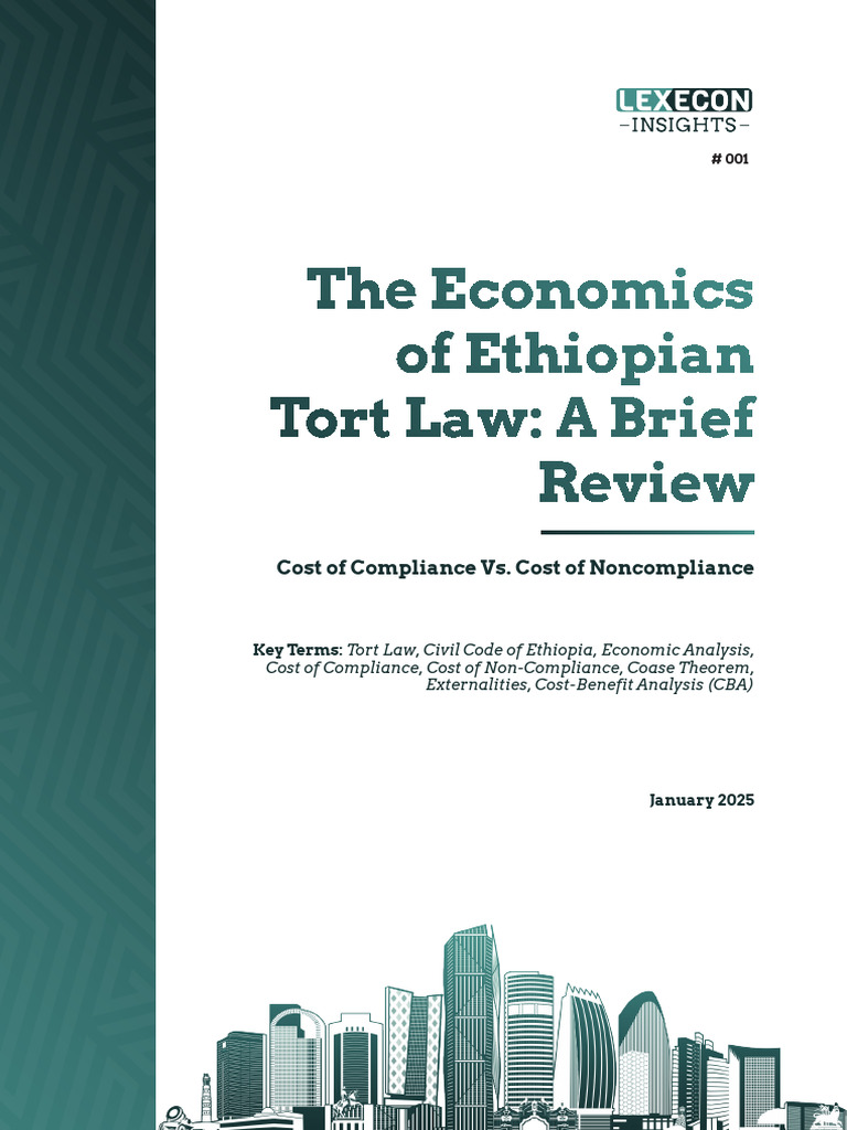 Ethiopian Tort Law Economics Explained | PDF | Tort | Damages