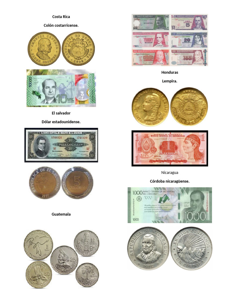 Monedas y Billetes de 8 Paises | PDF | Astronautas | Panamá
