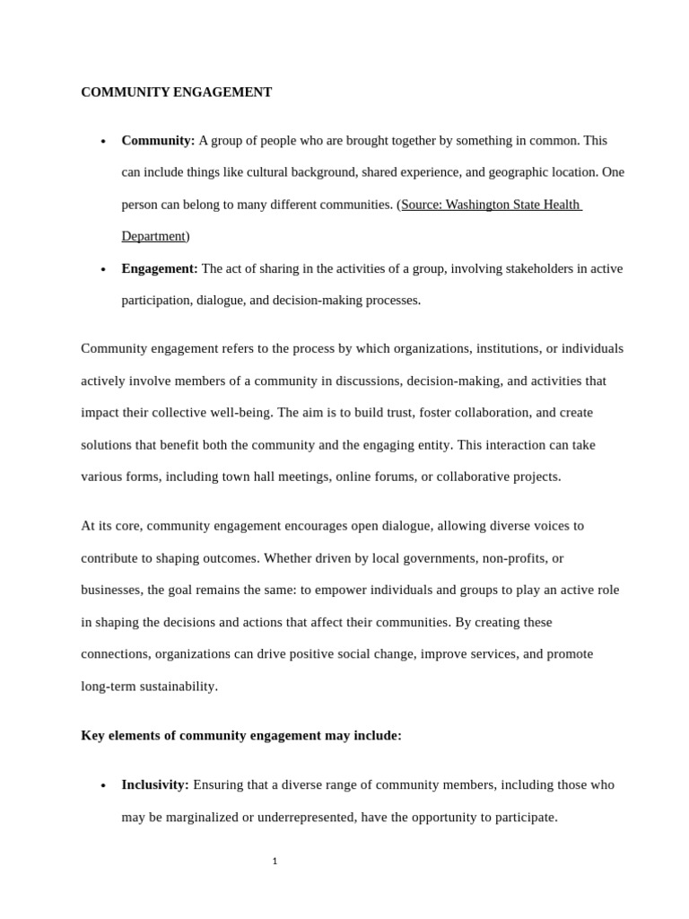 Community Engagement Strategies Explained | PDF | Community | Empowerment