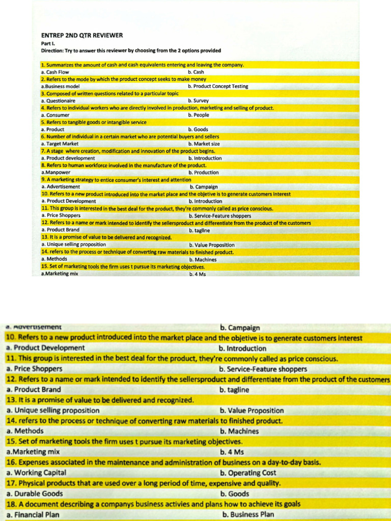 ENTREP REVIEWER 2nd Qtr. | PDF