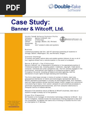 Case Study Bannerwitcoff Intellectual Property Replication