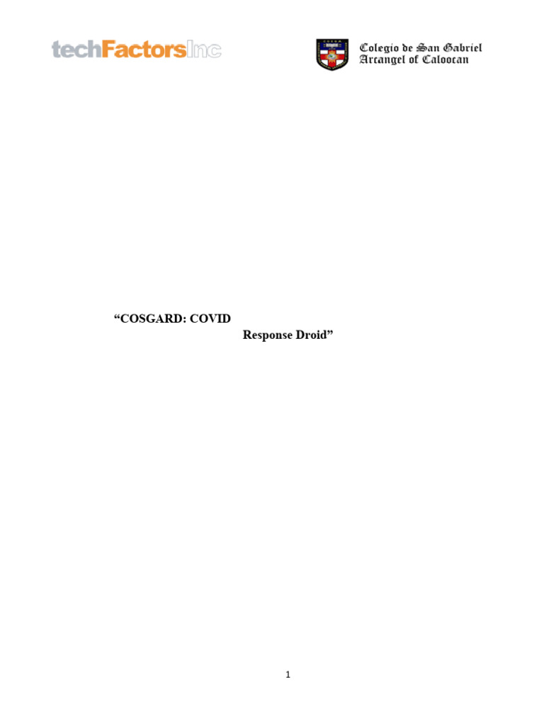 COSGARD: Pandemic Response Robot Design | PDF | Paint | Arduino