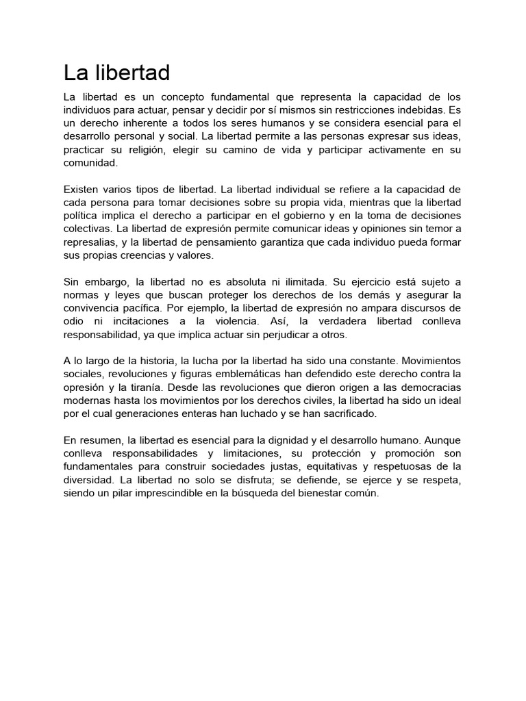 Definición y lucha por la libertad | PDF