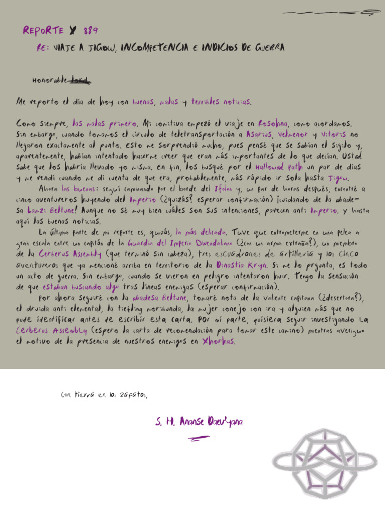 Informe de Conflicto en Jigow | PDF
