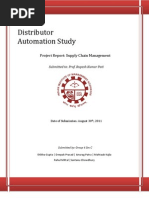 Supply Chain Management Project Report  Distributor  Automation Study at kelloggs India