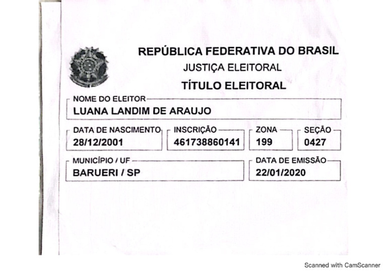 Título de Eleitor | PDF