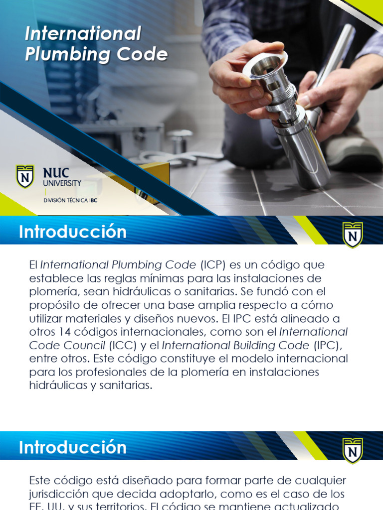 Código Internacional de Plomería 2022 | PDF | Agua | Tubería ...