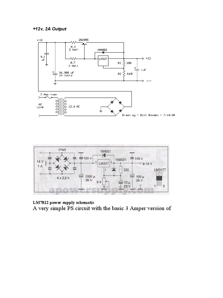 12v25A Power Supply Diagrams