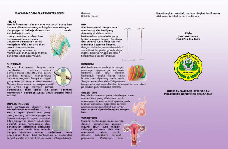 Jenis-Jenis Alat Kontrasepsi dan Penjelasannya | PDF