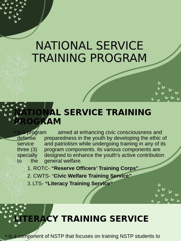National Service Training Program Overview | PDF