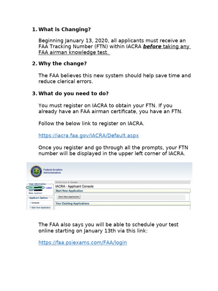 FAA Tracking Number Registration Guide | PDF
