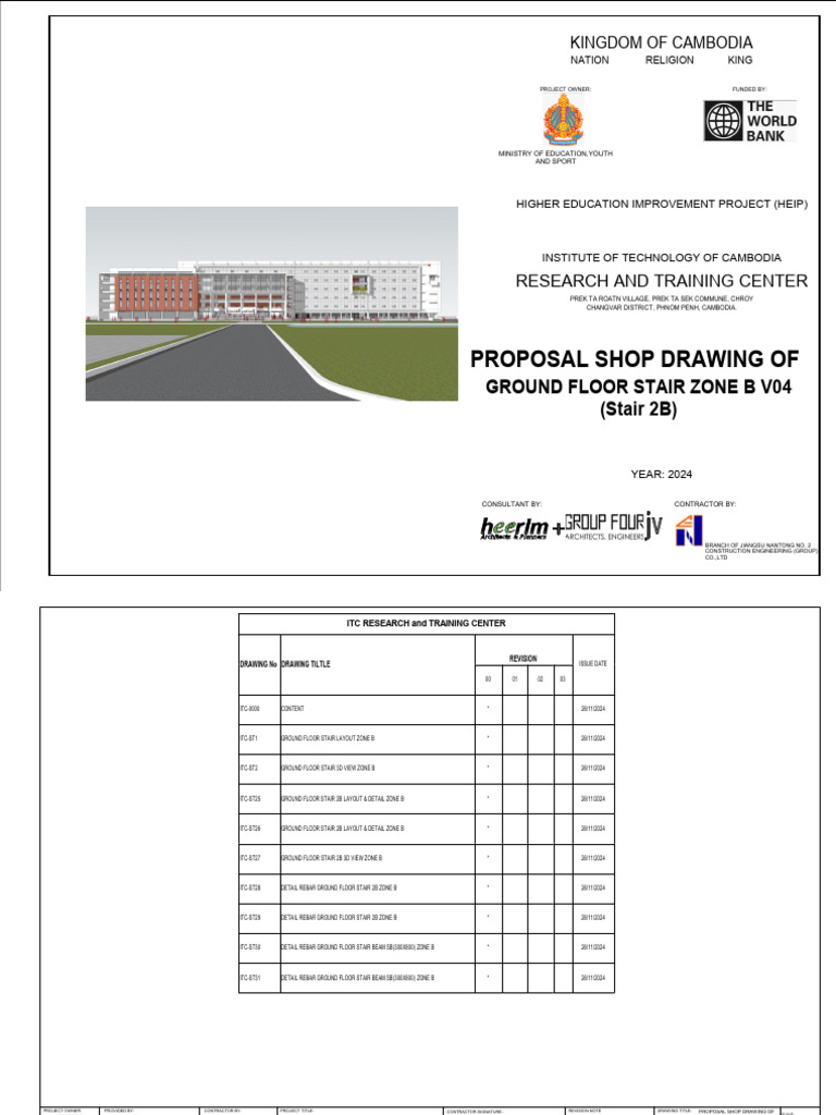 Itc - RTC - Ground Floor Stair Zone B - Shop Drawing - 20241127 - V04 | PDF