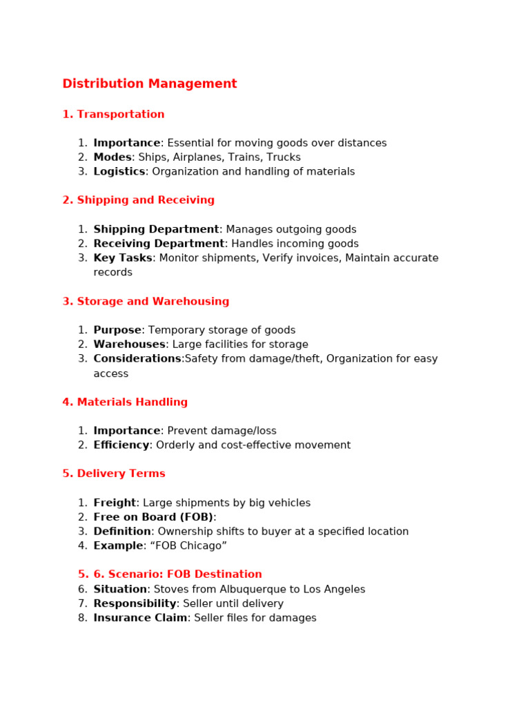 Effective Distribution Management Guide | PDF